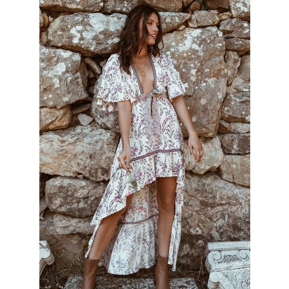 Spell Bound Bohemian Floral High Low Dress - Picture 3 of 8